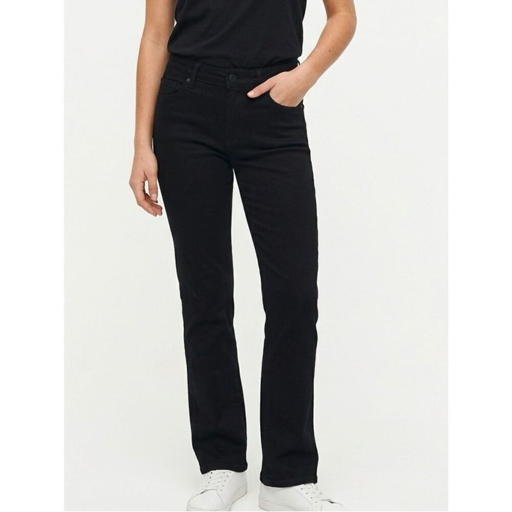 ANTHROPOLOGIE | LEVEL 99 Lily Crop Black Denim Skinny Jeans Women’s Size 28 (6)